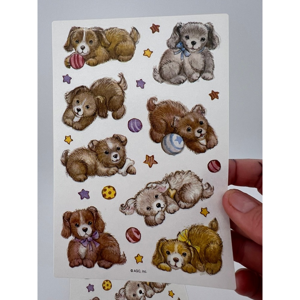 Vintage AGC Puppy Dog Sticker Sheets Lot Cute 80s‎ 90s Kawaii Scrapbook - Picture 3 of 3